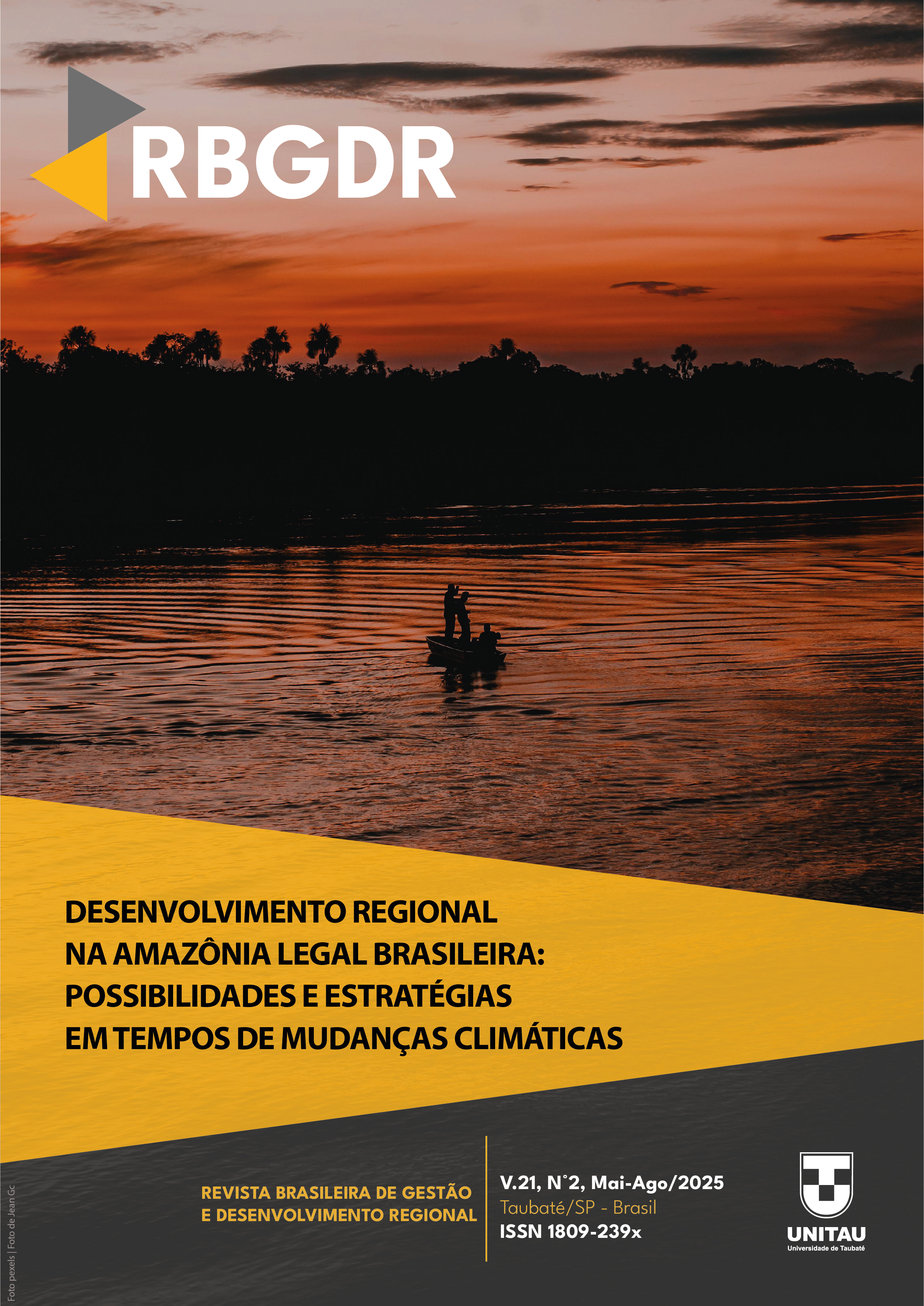 					Visualizar v. 21 n. 2 (2025): DESENVOLVIMENTO REGIONAL NA AMAZÔNIA LEGAL BRASILEIRA: POSSIBILIDADES E ESTRATÉGIAS EM TEMPOS DE MUDANÇAS CLIMÁTICAS
				