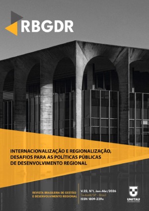 					Visualizar v. 22 n. 1 (2026): INTERNACIONALIZAÇÃO E REGIONALIZAÇÃO, DESAFIOS PARA AS POLÍTICAS PÚBLICAS DE DESENVOLVIMENTO REGIONAL
				